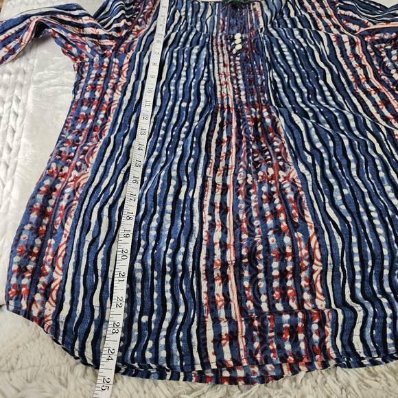 LRL Ralph Lauren Pintuck Peasant Top with 3/4 Sleeves - Picture 8 of 13